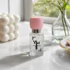 Nail polish is bottled in a pink cap transparent glass bottle details Picture